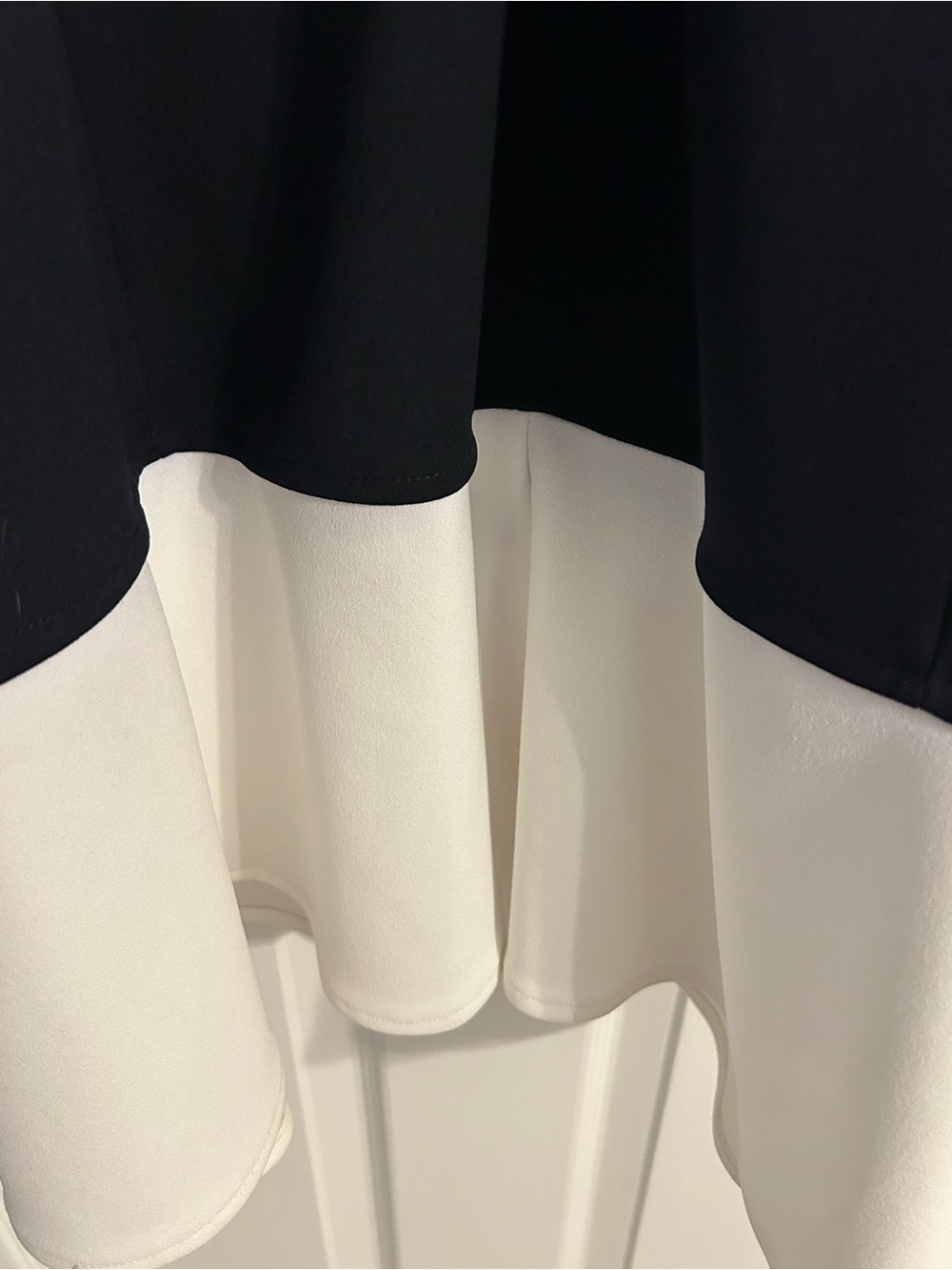 Anne Klein Black and White Midi A-Line Dress - Picture 5 of 5